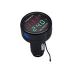 MASO Universal Digital LCD Dashboard Clock Adjustable Temperature Display 12/24H Mode and Backlight