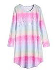 Arshiner Girls Nighties Long Kids Soft Nightgown with Cute Prints Nightwear Dress for Girls 7-8 Years