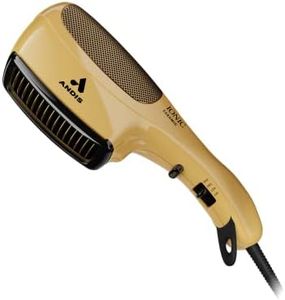 Andis 82125 1875-Watt Tourmaline Ceramic Ionic Styling Hair Dryer, Styling Hair Dryer with Ionic Frizz-Free Technology, No Heat Damage, Lightweight Hairdryer for Normal & Curly Hair - Gold