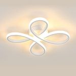 SENQIU LED Ceiling Lamp, 30W 3400LM Modern Ceiling Lights, 3500K Warm White Flower-Shaped Chandelier Lighting Fixture for Bedroom, Living Room, Dining Room, Kitchen, Corridor