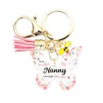 CHEERYMAGIC Nanny Gifts, Nanny Keyring Mothers Day Gifts Nanny Gifts from Grandchildren Best Nanny Gifts Keychain Gifts for Nanny Nana Christmas Birthday Present A7HDYSK-Nanny (Nanny)