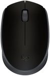 Logitech M170 Wireless Mouse for PC, Mac, Laptop, 2.4 GHz with USB Mini Receiver, Optical Tracking, 12-Months Battery Life, Ambidextrous - Black