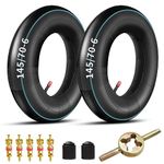 FVRITO 145/70-6 145x70x6 Go Kart Inner Tube with Straight Stem Valve Gap for 90cc ATV,Go Cart,Lawn Mower Four Wheeler Quad Mini Bike Tractors Hand Trucks 2 Pack of