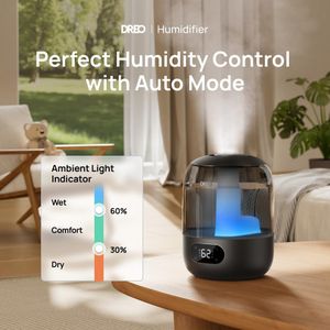 Dreo Quiet Cool Mist Humidifier – Black, Whisper-Quiet Operation