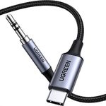 UGREEN USB C to Aux Audio Cable, HiFi Stereo Type C to Aux Headphone Mini Jack Cable for Car Compatible with iPad Pro Air 2024, iPhone 15 Pro Max 15 Plus, Galaxy S24 S23 Pixel, Laptop, 6FT