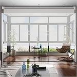 Roller Shade Blind Large Waterproof Roller Shade Blind with Grommets, Outdoor Vinyl Curtain, Pvc Transparent Roll Up Blinds for Exterior Gazebo Office Windows Door Wide Range 80Cm-220Cm,1*1.5m