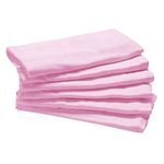 ans Nappy Cloth Set of Baby Pink Soft Pure Cotton and Highly Absorbent (70x70 cms) (6 Pc Set)