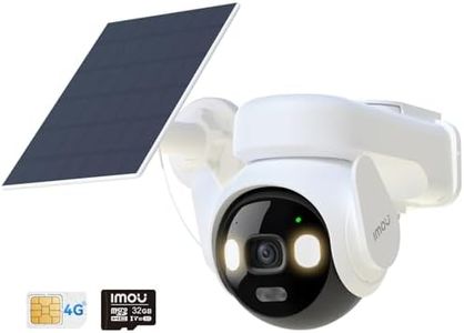Imou 4G LTE Caméra Surveillance WiFi Exterieure sans Fil, 3K Caméra Solaire 4G avec Carte SIM, AOV 24/7 Enregistrement, 360°, 2.4GHz WiFi, 25M Détection Humaine, IP66,Mode Privé, Micro SD 32Go Incluse