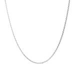 Clara Anti-Tarnish 92.5 Sterling Silver Link Chain Necklace in 16 18 24 inches For Women & Girls