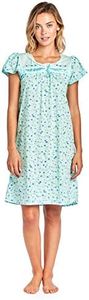 Casual Nights Women's Cap Sleeve Floral Nightgown - Green - XX-Large