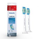 Philips Sonicare Genuine Simply Clean Replacement Toothbrush Heads, 2 Brush Heads, White, HX6012/04