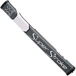 SuperStroke Traxion Flatso Golf Putter Grip, Gray/White (Flatso 1.0) | Advanced Surface Texture That Improves Feedback and Tack | Minimize Grip Pressure with a Unique Parallel Design | Tech-Port