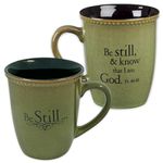 BE STILL & KNOW GREEN 420ML MUG