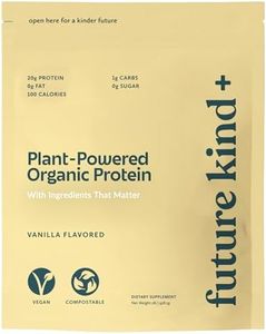 Future Kind Vegan, Vanilla (34srv) - Whey Free Protein Powder for Men and Women Pea Plant Protein for Lean Muscle - Sugar-Free, Soy-Free Non Dairy, w/Iron and Fiber