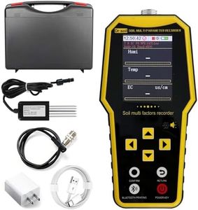 7 in 1 Soil Tester, Nitrogen Phosphorus Potassium NPK Tester, Handheld Soil PH Meter Kit, Temperature, Conductivity, Moisture, EC Meter for Petrochemical, Agriculture - Yellow