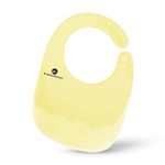 StarAndDaisy Reusable Silicone Baby Bib with Adjustable Buttons for Mess-Free Feeding, Weaning, and Easy Cleaning and Waterproof. (Yellow)