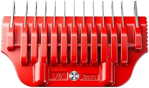 MEMIRY Wide Clipper Guard Attachment for A5 Type Wide Blade, Compatible with Andis, Wahl, Oster, Pet Grooming Attachment, Stainless Steel Professional Comb (3mm or 1/8")