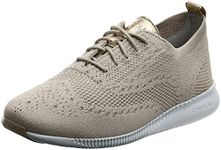 Cole Haan Women's 2.Zerogrand Stitchlite Oxford, Rye Knit/Optic White, 7.5 US