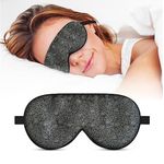 Samadhaan 100% Mulberry Silk Eye Mask For Sleeping Adjustable Strap Soft Sleeping Mask For Men Women Travelling Sleep Mask For Girls Sleeping Eye Mask Blind Folds Sleeping,Grey