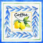 Coffee Sugar Tea Stickers Label (Rustic Lemon)