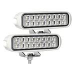 EXZEIT Led Boat Lights, 2 pc Deck/Dock Marine Lights 3000LMS 150Ã‚°Flood Light, 6inch, 12/24 V