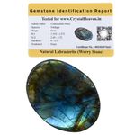 Certified Labradorite Crystal Thumb Worry Pebbles Stones for Anxiety Stress Relief Massage - AAA Grade Original Healing Gemstone Agate Rubbing Stone for Yoga Meditation Spiritual Reiki Feng Shui