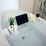 Novana Bathtub Shelf [Acrylic Glass] | 78cm | Bathtub Board tub Storage Bathtub Tablet for Swimming bathtubs Accessories Storage Tablet Decoration Bathroom Bathroom Accessories - Choose Size Now!