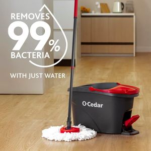 O-Cedar Spin Mop – Red/Gray Microfibre Floor Cleaning System
