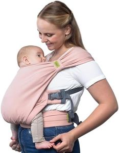 Boba Bliss Hybrid Baby Carrier Newborn to Toddler - 2-in-1 Baby Wrap & Baby Carrier - No-Tie Baby Sling - Certified Hip-Healthy Baby Wraps Carrier - Soft & Stretchy Baby Sling - 7-35 lbs (Bloom Bliss)