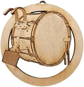 Bass Drum Ornament | Personalized Unique Marching Band Drummer Gifts: Music-Themed Instruments Tree Decorations & Drumline Ornaments for Christmas - Special Drum Major Gifts | Bass Drums.