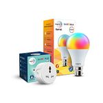 Wipro 10A Smart Plug-Suitable For Small Appliances-TVs, Electric Kettle, Mobile & Laptop Chargers + Wipro B22 12.5W Wi-Fi Smart LED Bulb with Music Sync for Amazon Alexa & Google Assistant