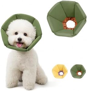 SOVARIN Cat Cone Collar Soft - Adjustable Recovery Collar for Cats & Small Dogs,Cute Waterproof E-Colar to Stop Licking & Scratching After Surgery Elizabethan Neck Cone(Green, XL)