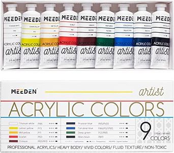 MEEDEN Professional Acrylic Paint Set - Artist Grade Acrylic Paints - Heavy Body Acrylic Paint Tubes - 60ml x 9 Colors/Tubes