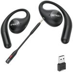 EMEET Airflow Open Ear Headphones with Mic, Zoom Certified,True Wireless Headsets with Detachable Microphone, ENC+VoiceCore 2.0 Noise Cancelling, Bluetooth 5.3,Multi-Point, Wireless Earbuds for Work