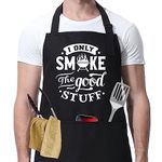 Miracu Funny Grilling Aprons for Men w/3 Pockets - BBQ Apron for Men - Thanksgiving, Christmas, Birthday, Cooking, Grilling Gifts for Men Husband Boyfriend Dad Brother Friends Him, Chef Cooking Apron,