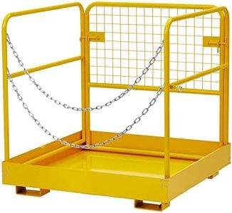 Towallmark Forklift Safety Cage 36"x36" for 1 or 2 People, Forklift Man Basket 1200 Lbs, Foldable Forklift Work Platform for Changing Lights, Painting, Roof Repair, Tree Service