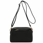 FashionPuzzle Women's Crossbody, Black, One Size