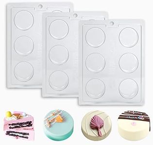 AIKEFOO Chocolate Covered Oreo Molds Biscuit Chocolate Mold, PET Plastic Mold-Oreo Mold Cylindrical Cylinder Candy Pudding Jelly Mold. （Pack Of 3）