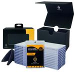 Card Guardian - Magnetic Card Holder Bundle | Premium Deck Box with 25 Magnetic Card Holders & Cleaning Cloth (Black)