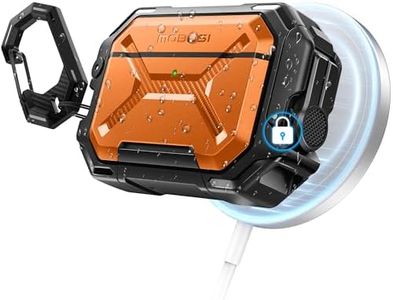 MOBOSI for AirPods Pro 3 Case [IP68 Waterproof Case for iPods Pro 3&Compatible with MagSafe] Military Grade Protective Earpods Pro3 Cover with Secure Lock, Keychain & Phone Stand (2025),Orange