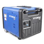 Hyundai 4000W / 4.0kW Portable Petrol Inverter Generator, Remote Keyfob & Electric Start, Wheel Kit & Closed Case Design, 3 Year Warranty