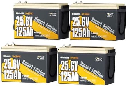 Power Queen 24V125Ah Bluetooth Lithium Battery with Self-Heating for Marine