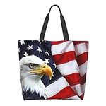 Famame American Flag Eagle Canvas T