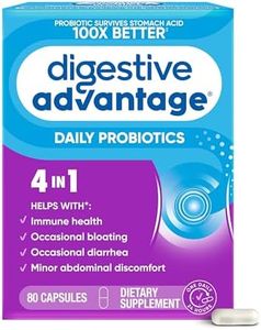 Digestive Advantage Daily Probiotic Capsule - Digestive Advantage 80 Capsules, Survives 100x Better than regular 50 billion CFU, Lessens Bloating, Calcium, Promotes Digestive Health and Gut Flora