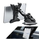 XWXELEC Ipad Holder for Car, Tablet Holder for Car Windshield/Dashboard/Air Vent Mount, Strong TPU Suciton Ipad Stand, 360° Rotation, for 7"- 10.5" Tablets Mount (7"- 10.5")