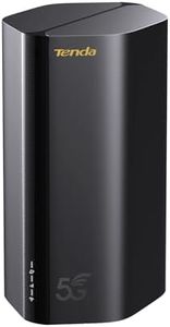 Tenda 5G03 5G NR LTE WLAN Router for Nano SIM Card (AX1800 CAT19 2.4GHz: 574Mbit/s+5GHz: 1201Mbit/s, 4.67Gbps in Download) 2-Gigabit Port, Plug & Play, Wi-Fi 6 Technology(5G03)