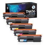 Gotoners 1 Set of 5 Replacement Toner Brother TN436 TN-436 for Brother MFC-L8900CDW MFCL8900CDW HL-L8360CDW HL-L8360CDWT HL-L9310CDW MFC-L9570CDW TN436BK