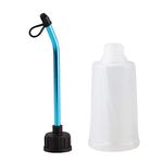 Mxfans White T10034 250cc 250ml Plastic Refill Bottle & Aluminum Alloy Bottle Straw for RC All Scale Model Car