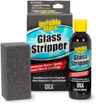 Invisible Glass 91411 3.38-Ounce Glass Stripper Water Spot Remover Kit Eliminates Coatings, Water Spots, Waxes, Oils and More to Polish and Restore Automotive Glass , white