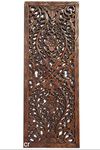 CROSS WOOD Wooden Wall Panel Wall Decoration Panel, Wooden Wall Hanging Plaque, Wood Carving Wall Decoration Panel for Living Room (12X36) Inch, Large, Brown